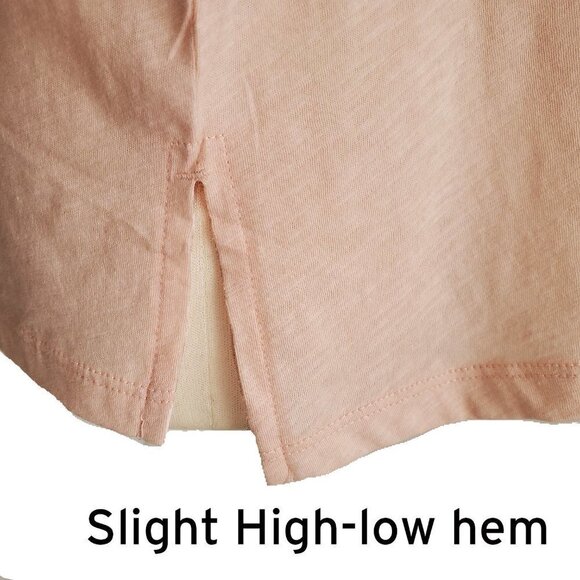 NWT - Lou & Grey Peach 100% Cotton Oversized Drop Shoulder Long Sleeve Tee XS - Picture 6 of 14